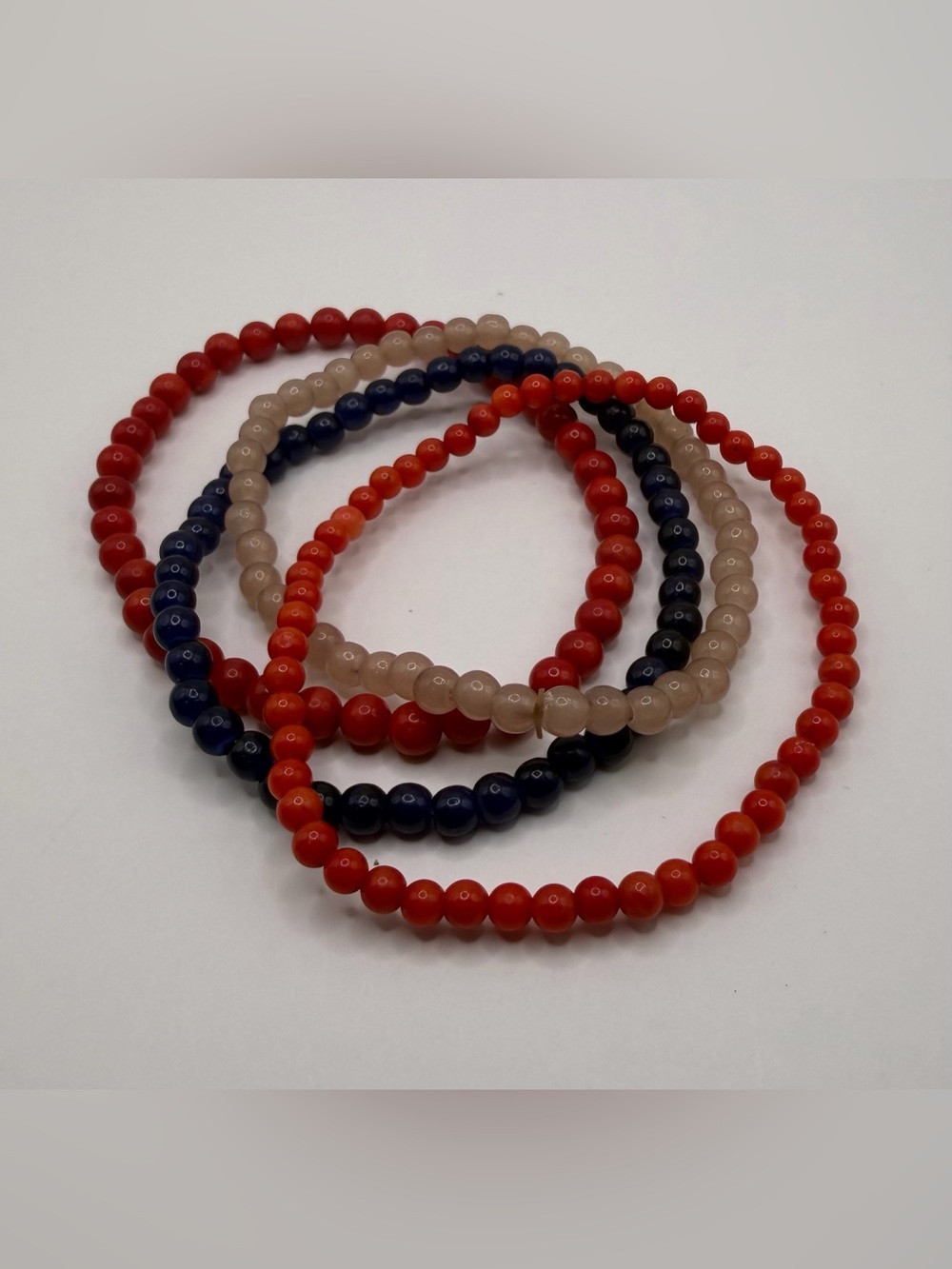 Genuine Gemstone Beaded Bracelets - Set Of 4